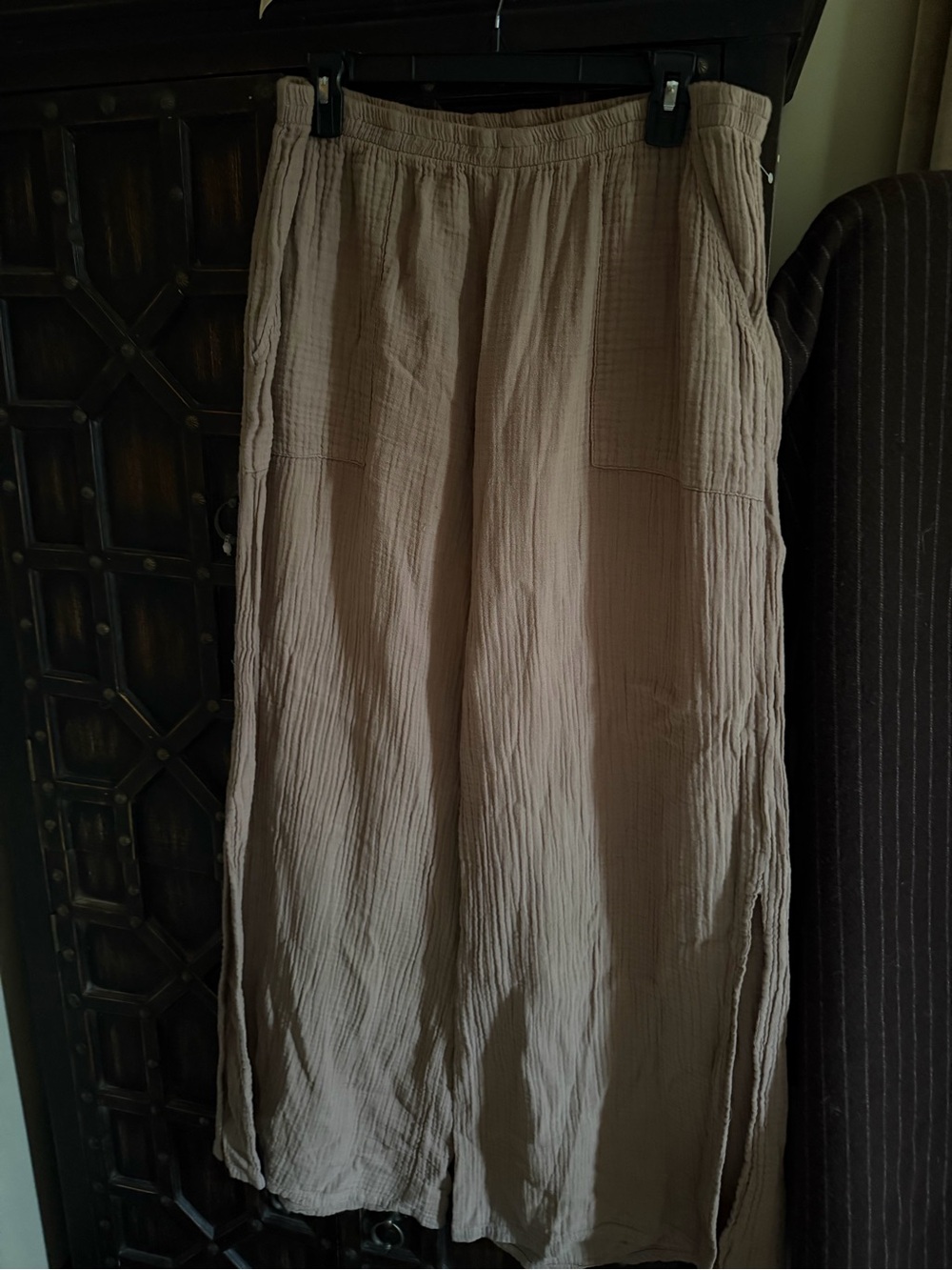 Everyday Ritual Riley Cotton Gauze Split Hem Pants - Picture 4 of 6